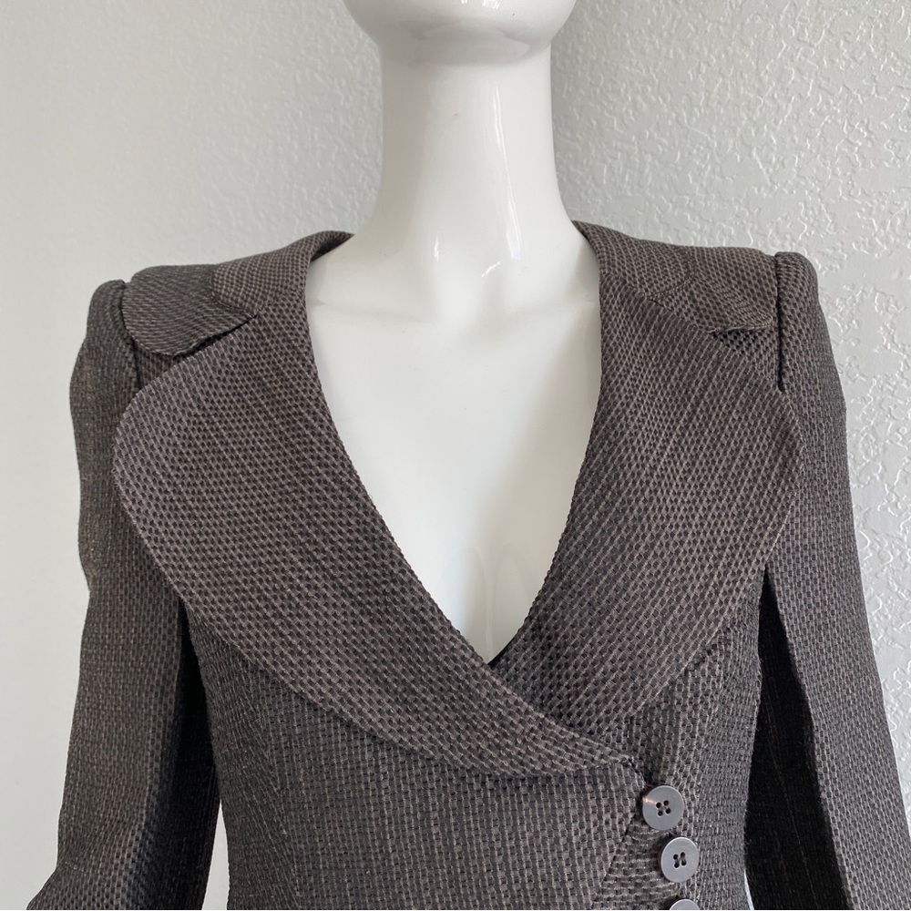 Armani collection asymmetrical brown blazer - Picture 2 of 11